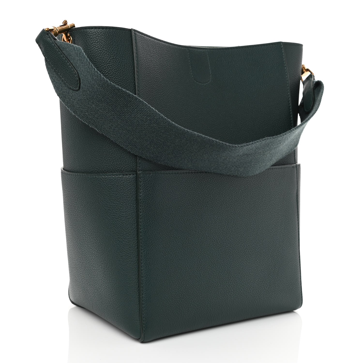 Celine Soft Grained Calfskin Sangle Bucket Bag Amazone 3 of 9