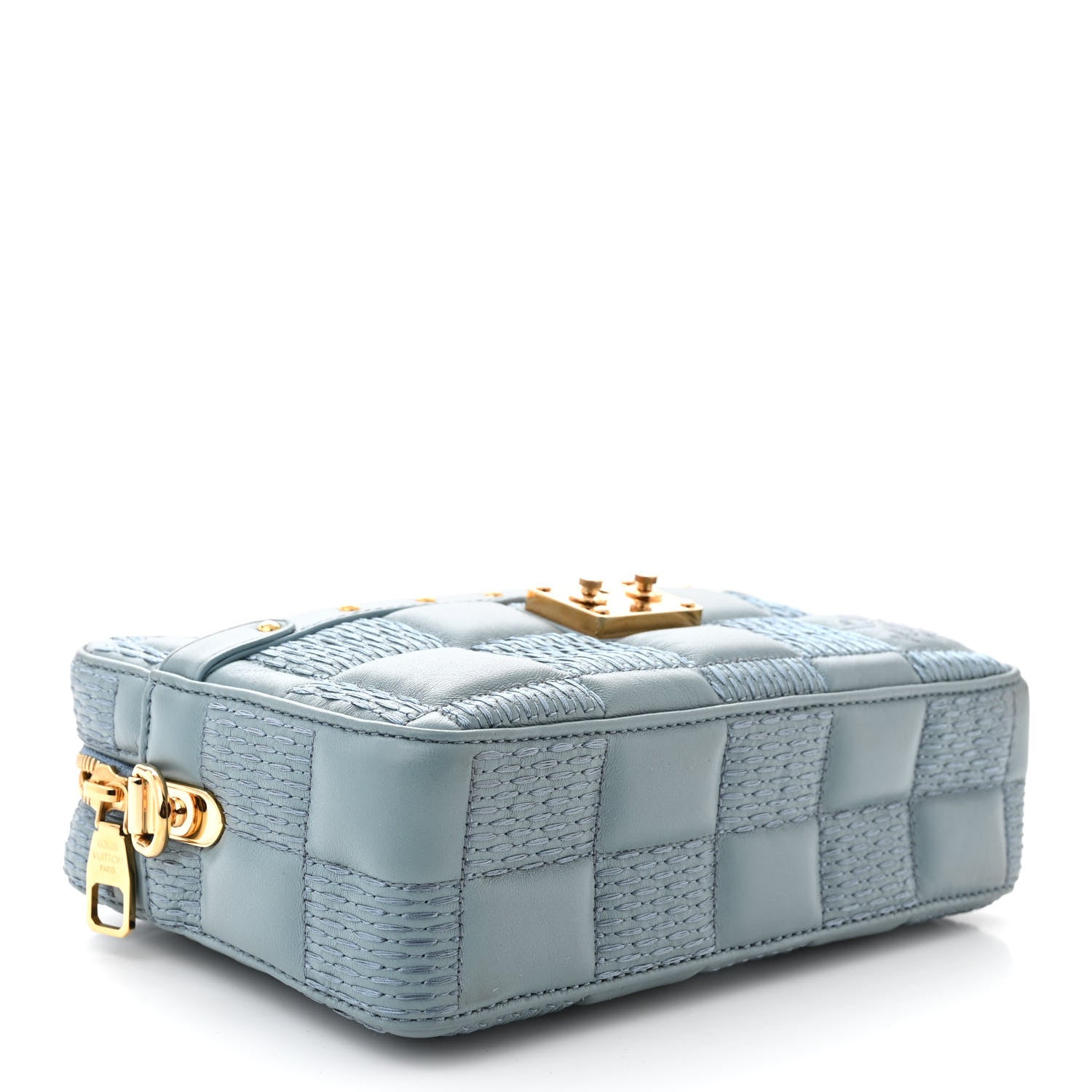Louis Vuitton Lambskin Damier Quilt Troca PM Glacier 4 of 9