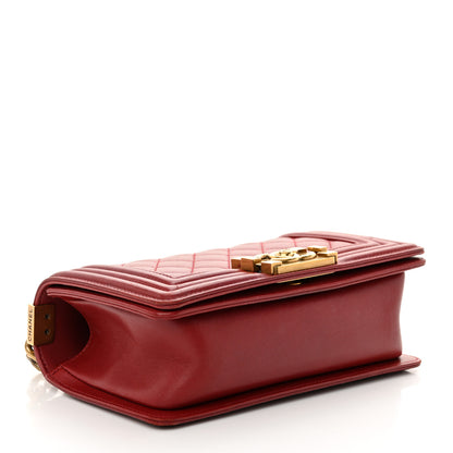 Chanel Lambskin Quilted Small Boy Flap Dark Red 4 of 12