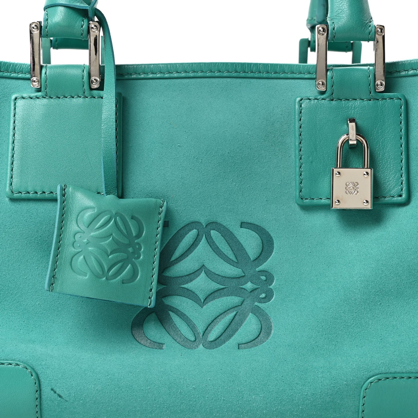 Suede Calfskin Amazona 28 Turquoise