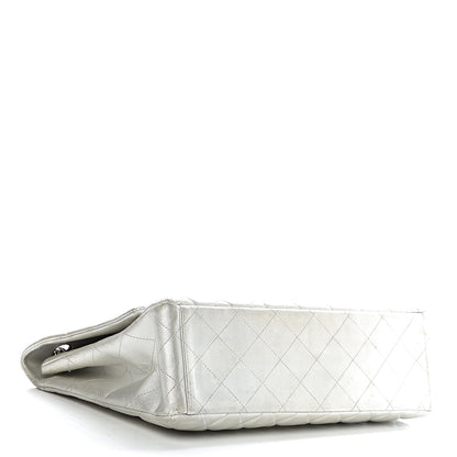 Chanel Metallic Lambskin Quilted Maxi Single Flap Silver 4 of 16