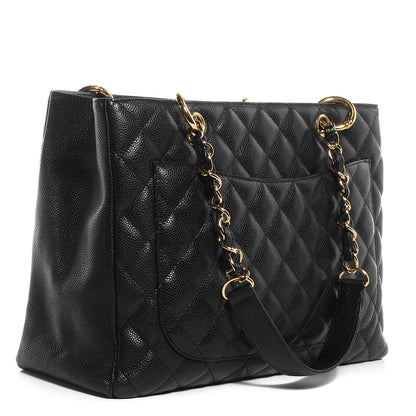 Chanel Caviar Grand Shopping Tote GST Black 3 of 7
