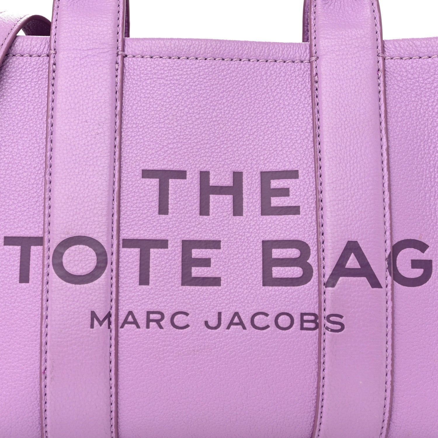 Marc Jacobs Grained Calfskin Mini The Tote Bag Purple 9 of 11