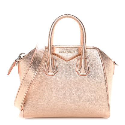 Givenchy Metallic Sugar Goatskin Mini Antigona Light Pink 1 of 11