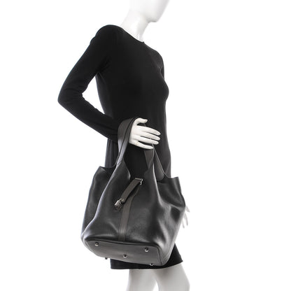 Hermes Taurillon Clemence Swift Bicolor Picotin Lock TGM Plomb Graphite 2 of 8