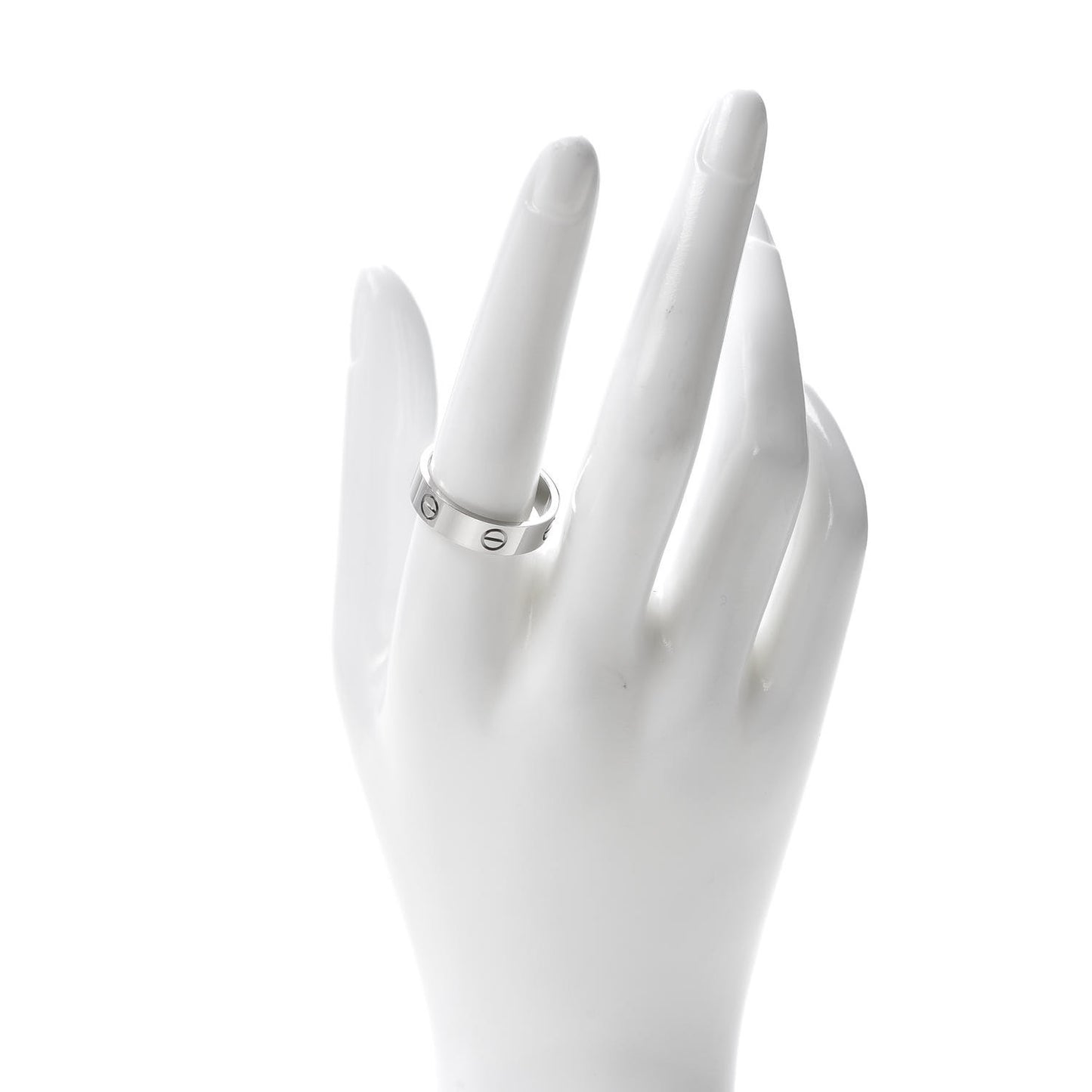 18K White Gold 5.5mm LOVE Ring 60 9