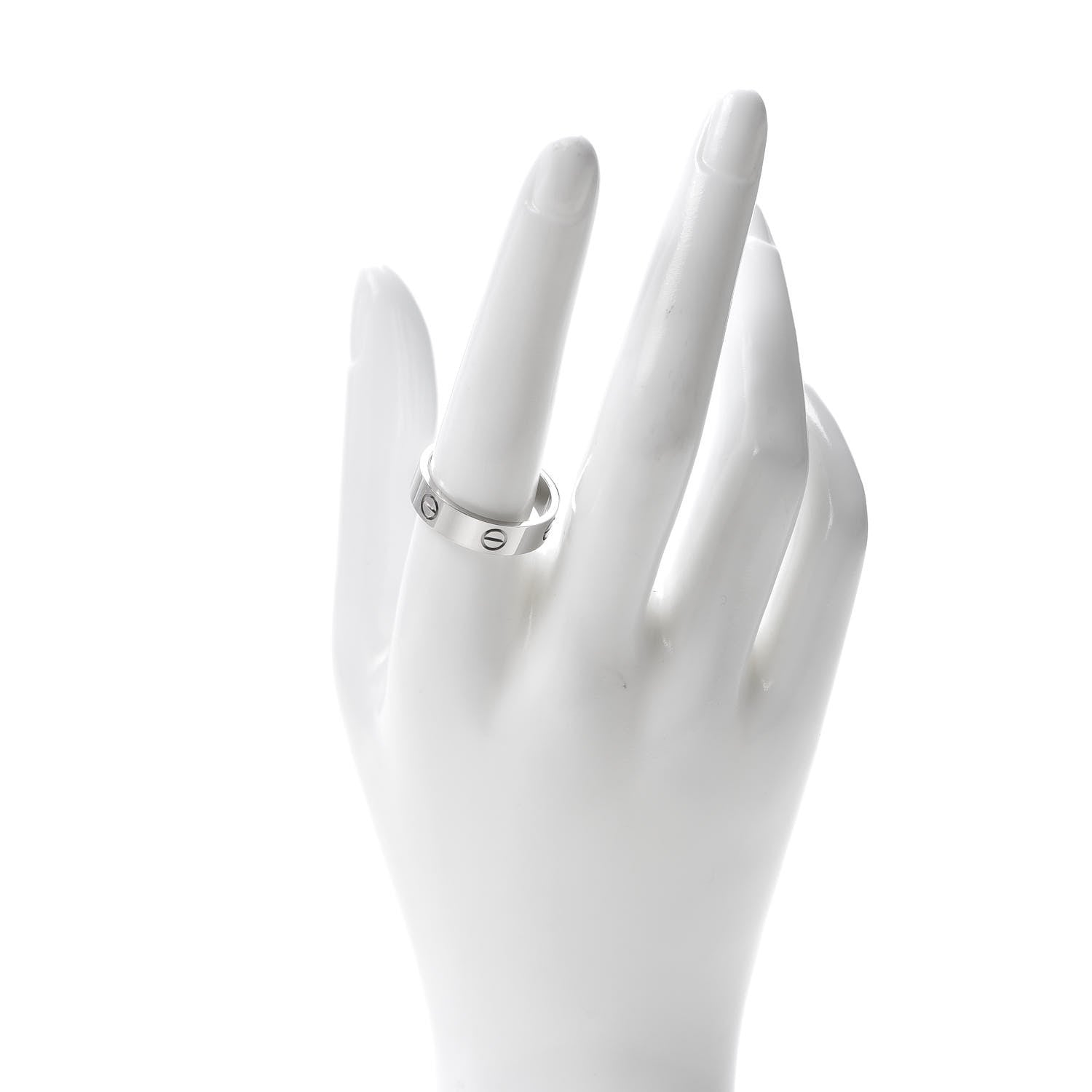 Cartier 18K White Gold 5.5mm LOVE Ring 60 9 2 of 4