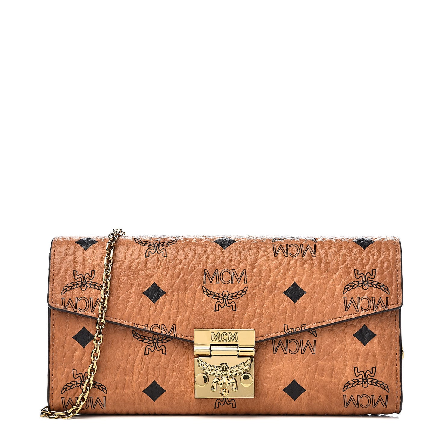 Visetos Large Patricia Wallet On Chain Cognac