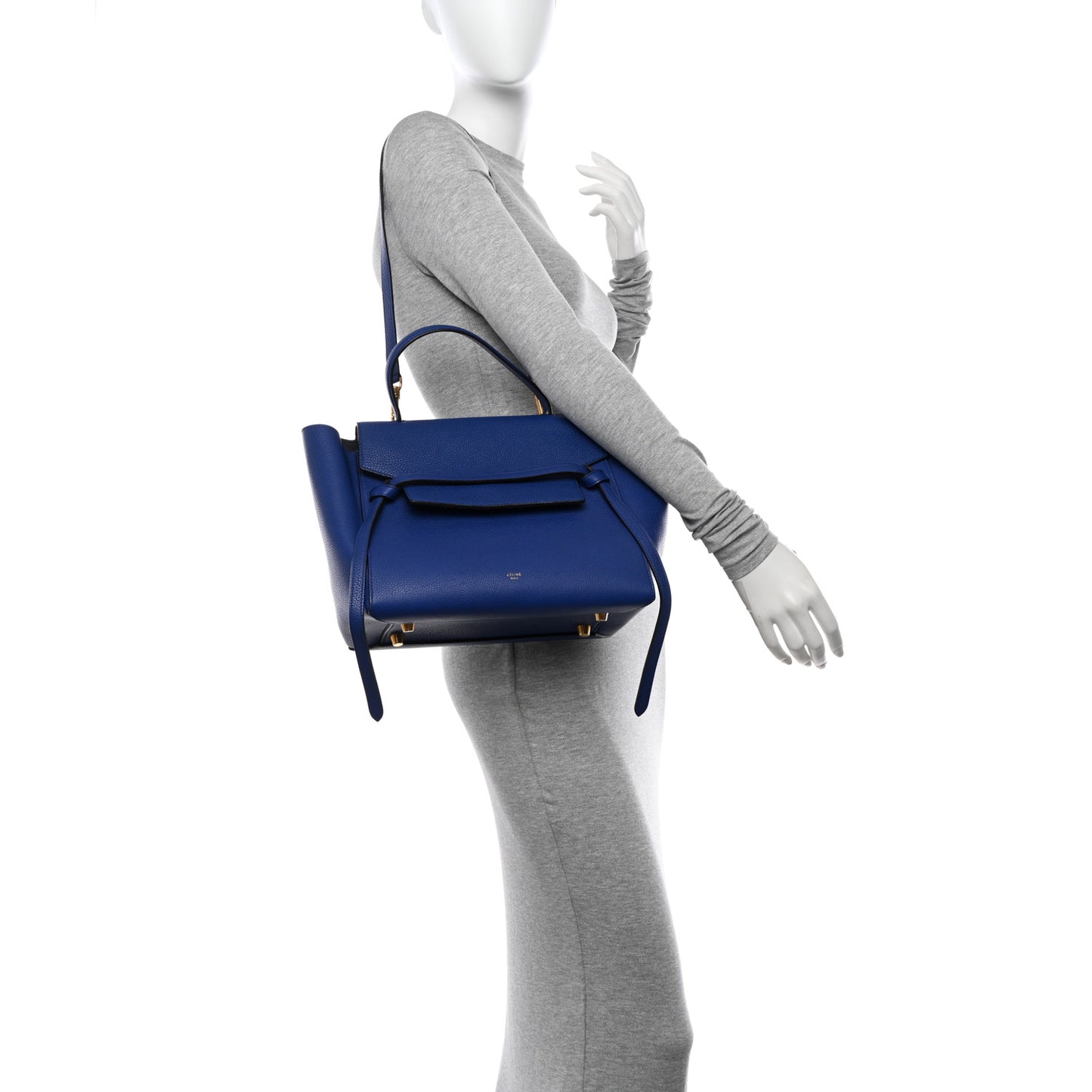 Grained Calfskin Mini Belt Bag Indigo