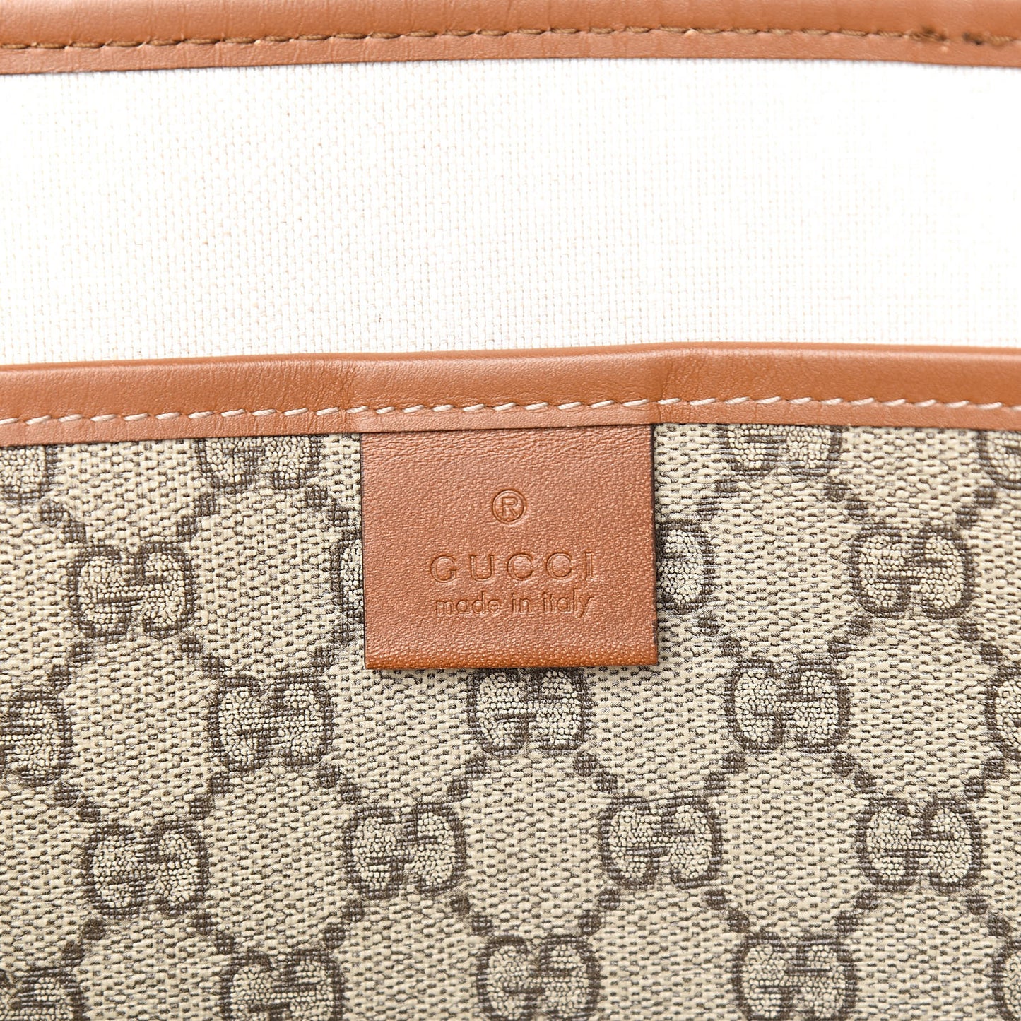 GG Plus Monogram Medium Signature Web Loop Tote Brown