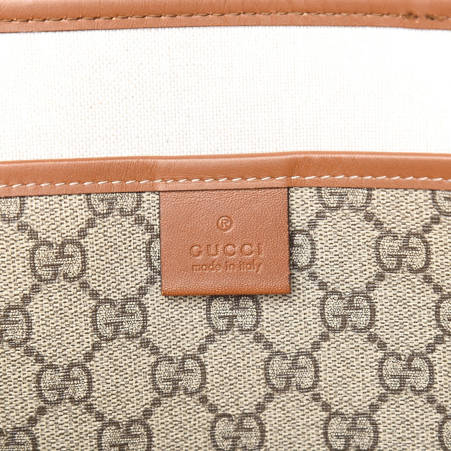 Gucci GG Plus Monogram Medium Signature Web Loop Tote Brown 6 of 10