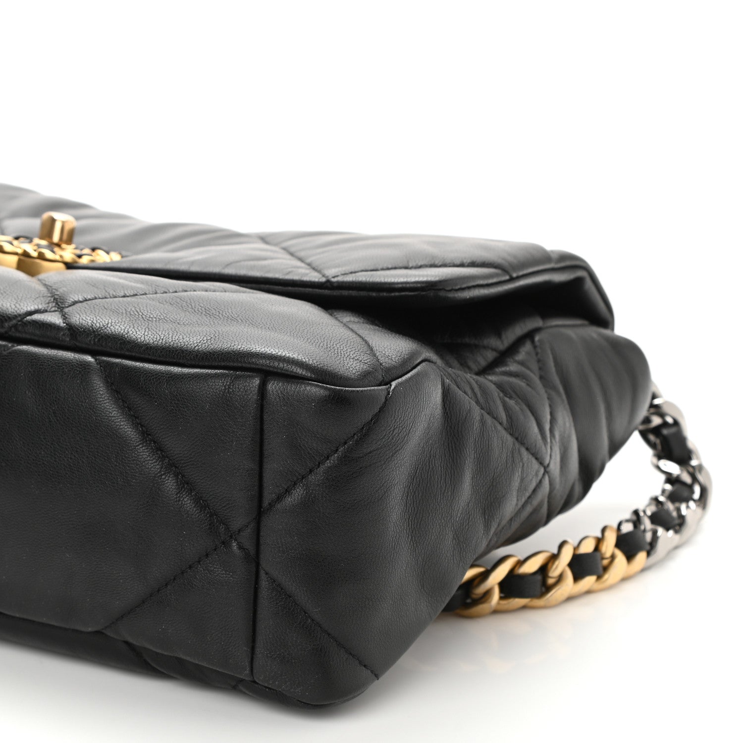 Chanel Lambskin Quilted Large Chanel 19 Flap Black 10 of 10