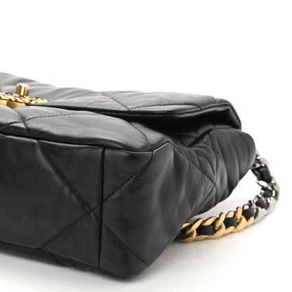 Chanel Lambskin Quilted Large Chanel 19 Flap Black 10 of 10