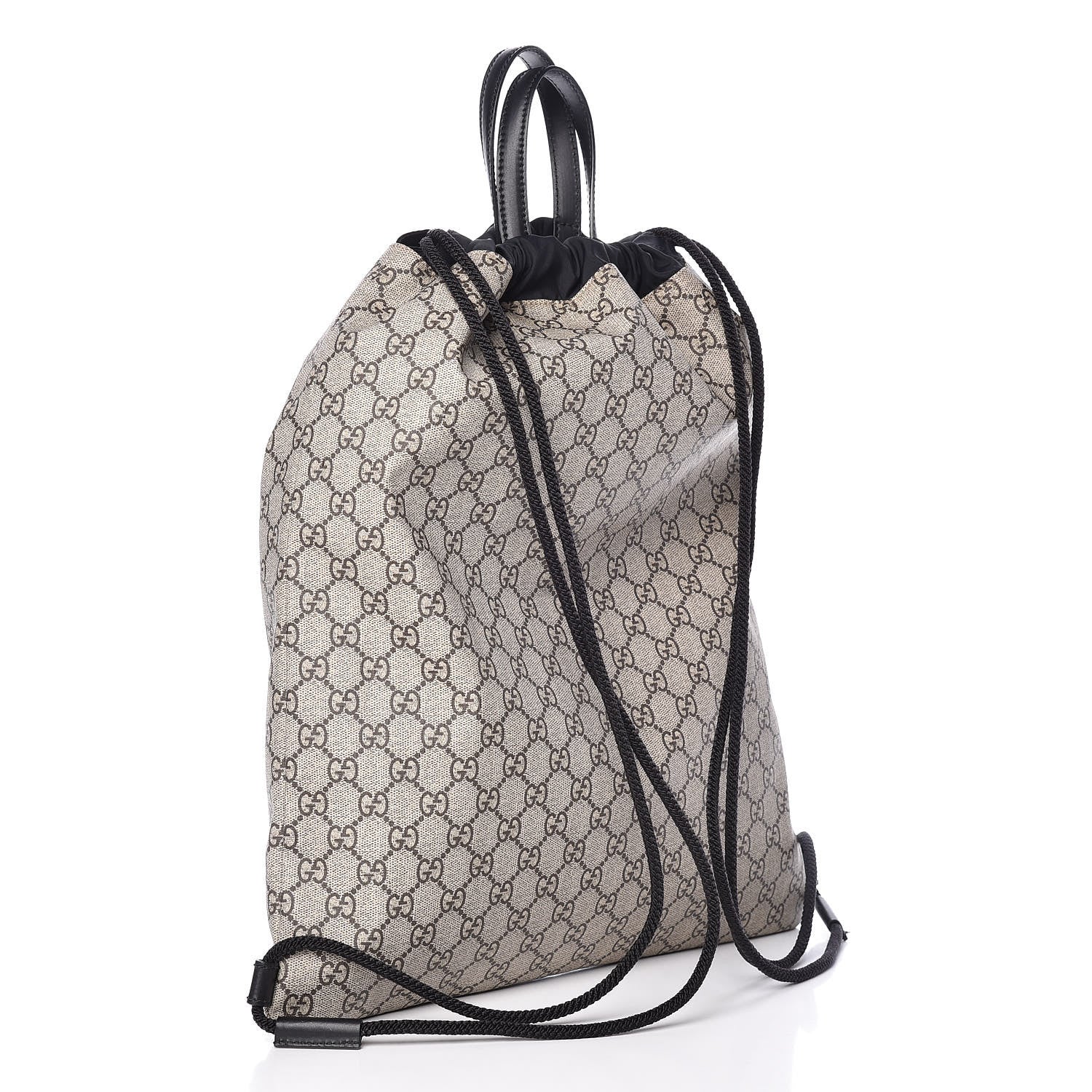Gucci GG Supreme Monogram Angry Cat Drawstring Backpack 3 of 10