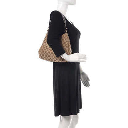Gucci Monogram Medium New Ladies Web Hobo Dark Brown 2 of 9