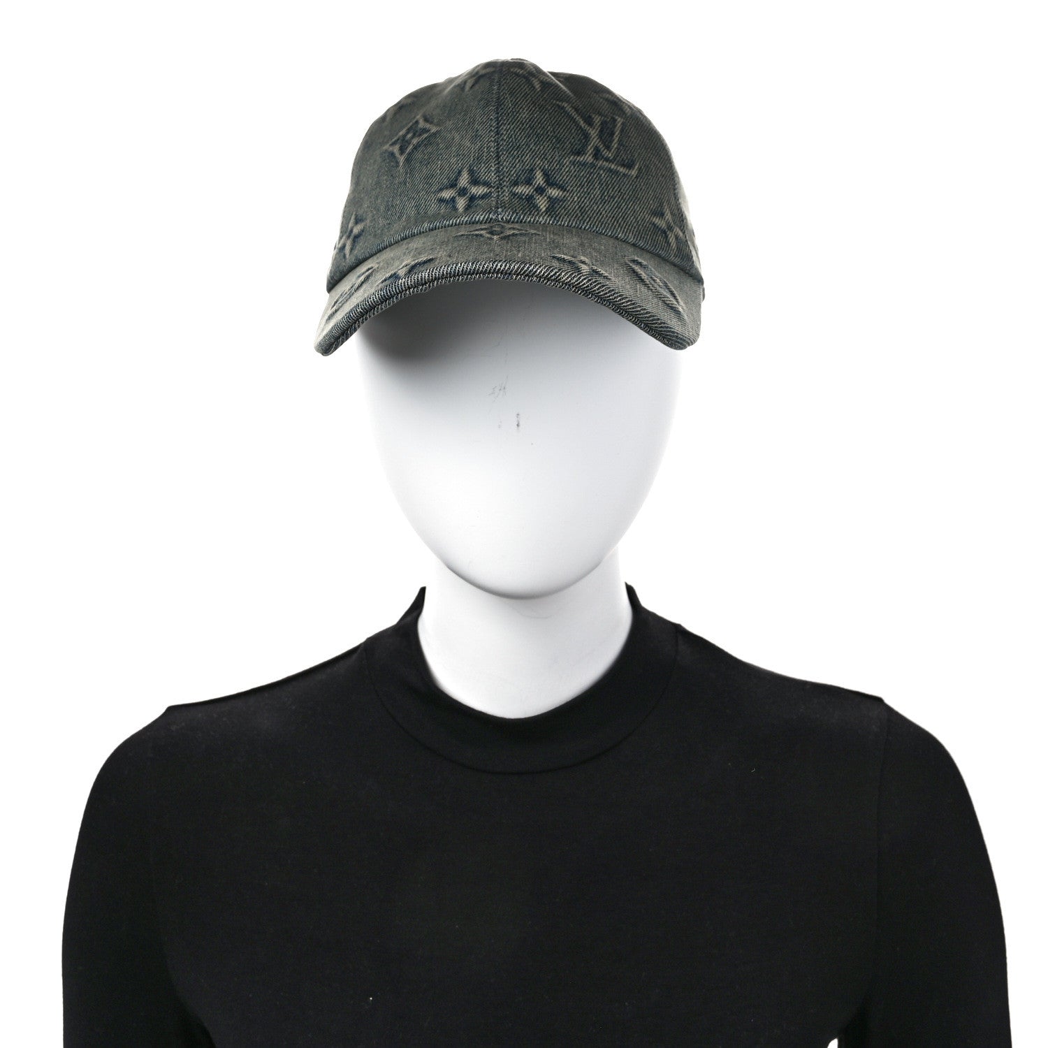 帽子 Louis Vuitton Monogram Washed Denim Cap Louis Vuitton LOUIS VUITTON Monogram Washed Denim Cap M Blue