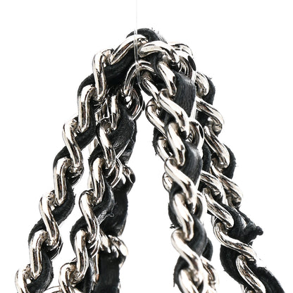 Chanel Lambskin Satin Reversible Sac Cordon Black 10 of 11