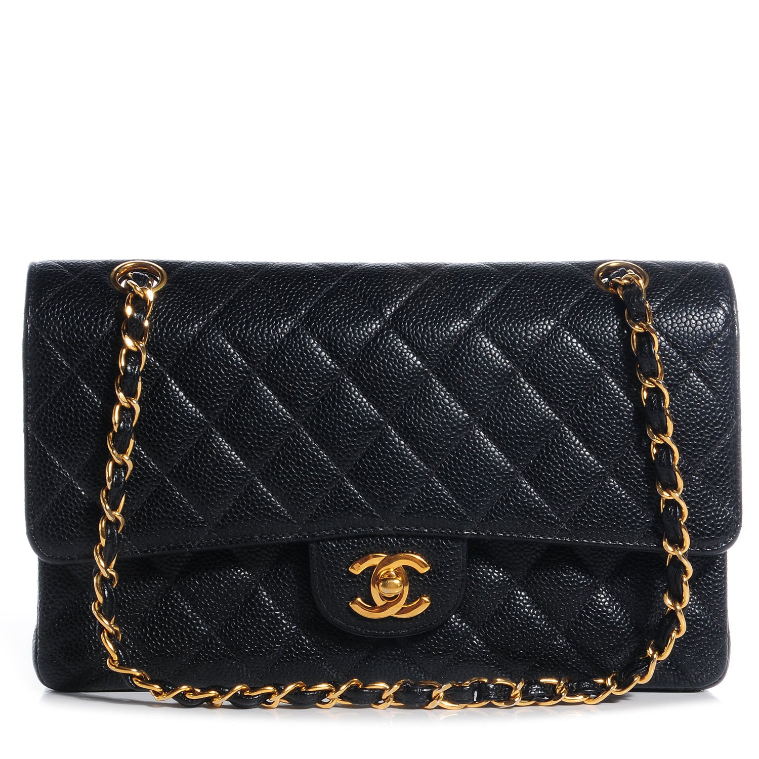 Chanel Caviar Quilted Medium Double Flap Black 1 of 8