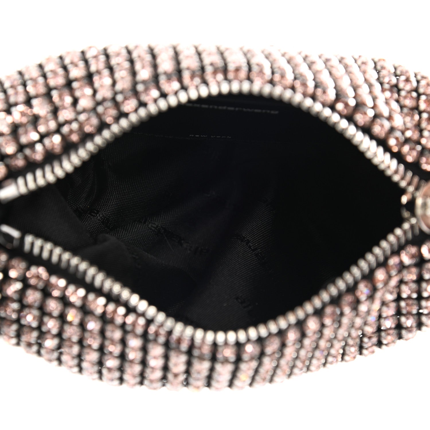 Alexander Wang Mesh Crystal Rhinestone Mini Heiress Pouch Pink 5 of 8
