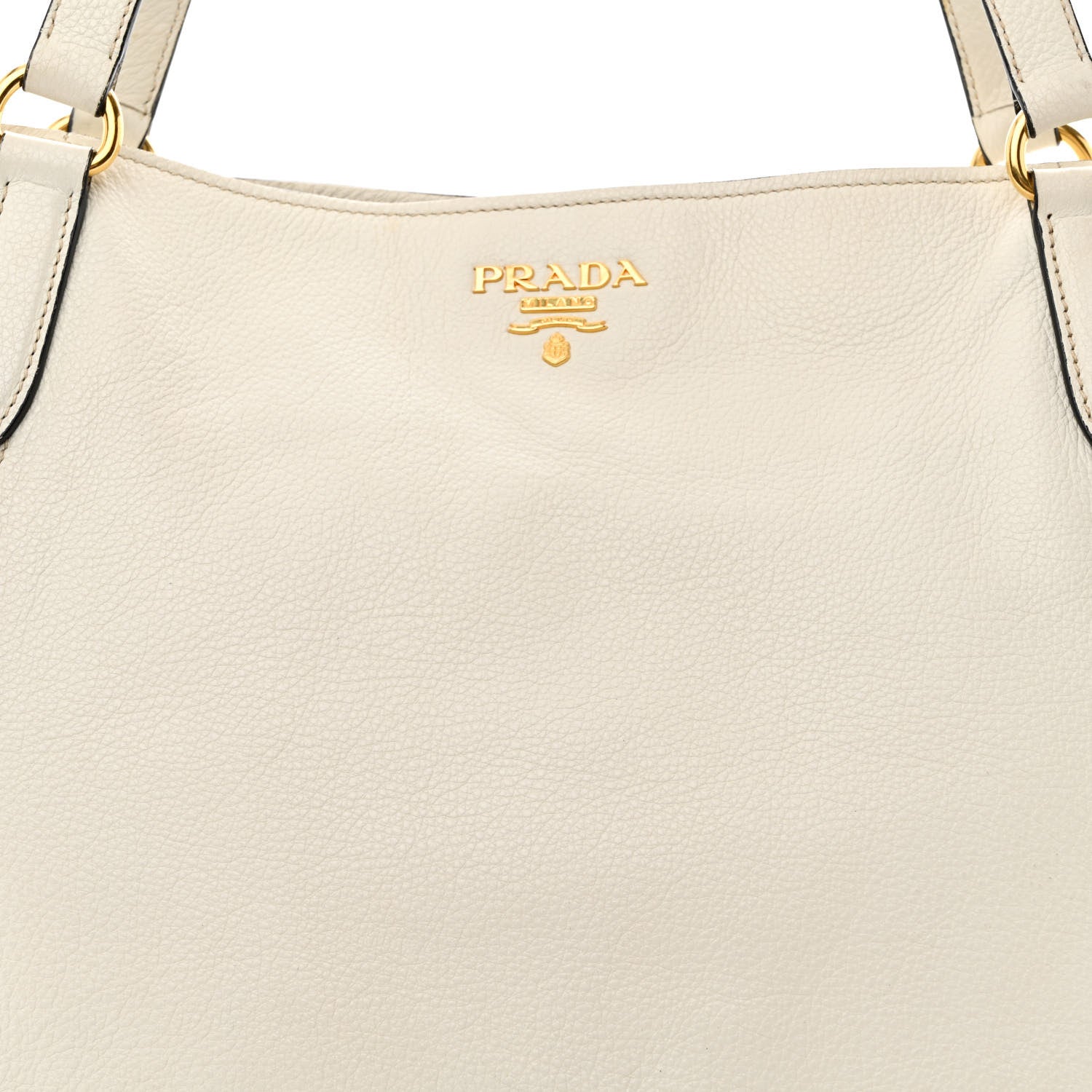 Prada Vitello Daino Side Pocket Tote Talco 9 of 14