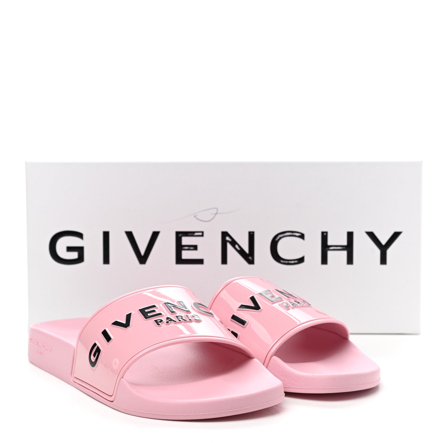Givenchy Rubber Womens Logo Womens Pool Slides Sandals 40 Light Pink 9 of 9