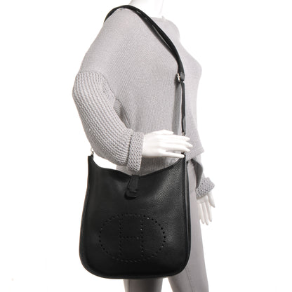 Hermes Taurillon Clemence Evelyne III GM Black 2 of 8