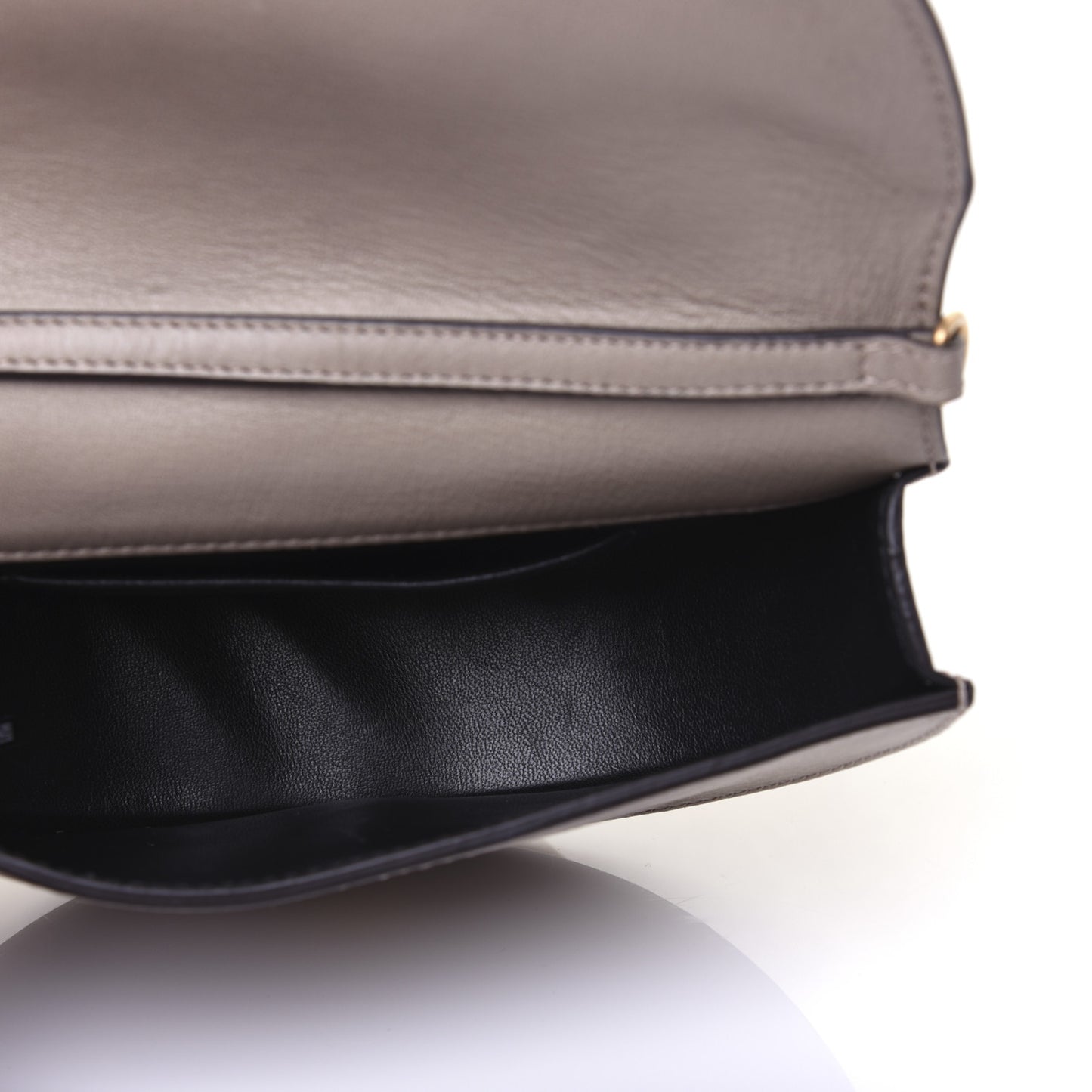 Calfskin Small Nile Bracelet Minaudiere Bag Motty Grey