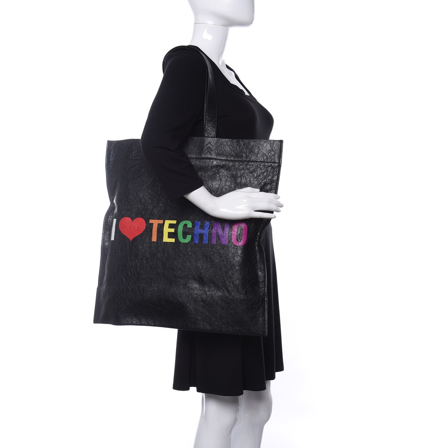 Agneau I Love Techno Supermarket Shopper L Black Multicolor