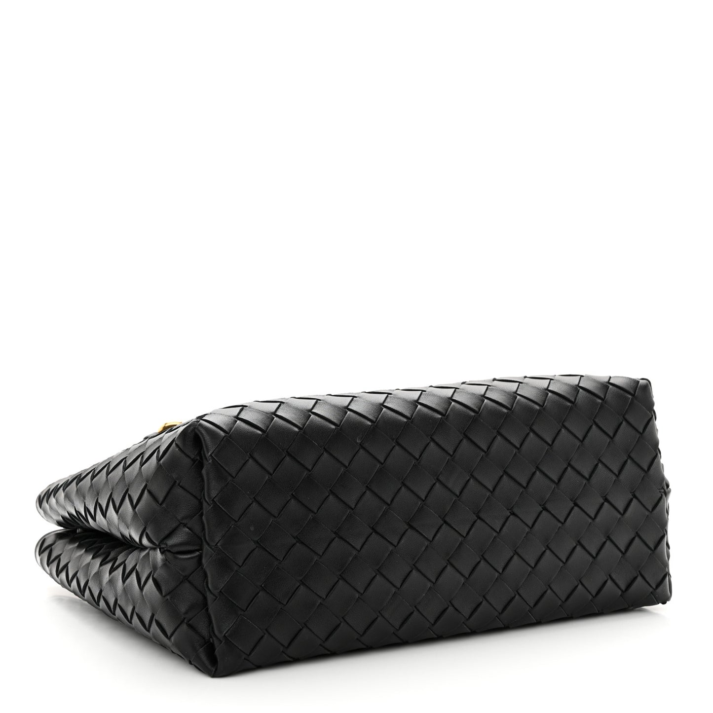 Nappa Intrecciato Medium Andiamo Shoulder Bag Black