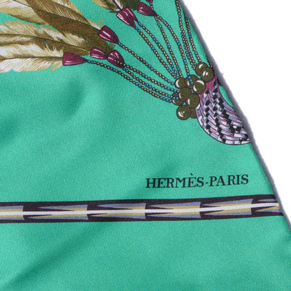 Hermes Silk Brazil Maxi Twilly Green 4 of 5