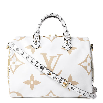 Louis Vuitton Monogram Giant Speedy Bandouliere 30 Kaki Beige 1 of 10