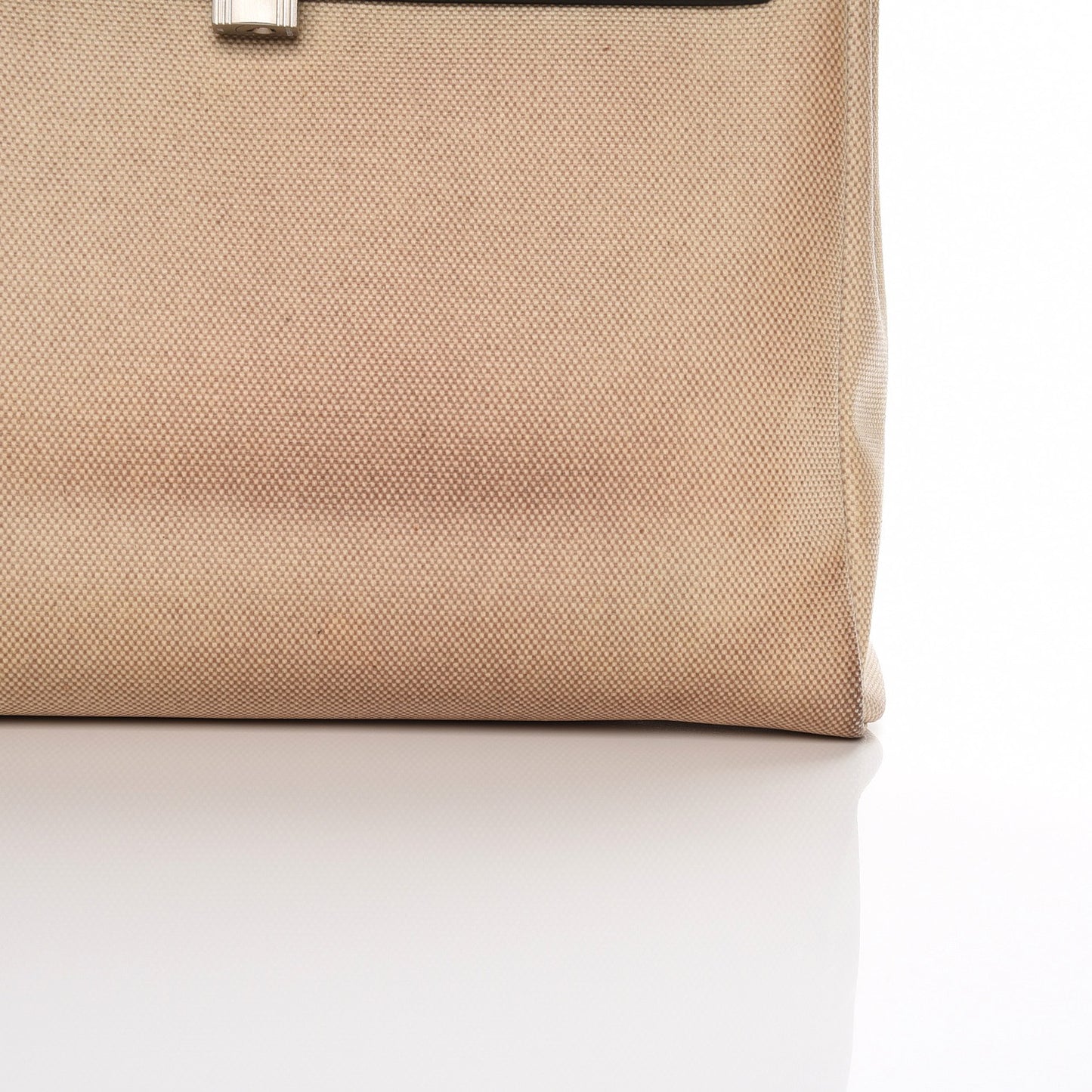 Toile Vache Calfskin Herbag 30 PM Bag Natural Black