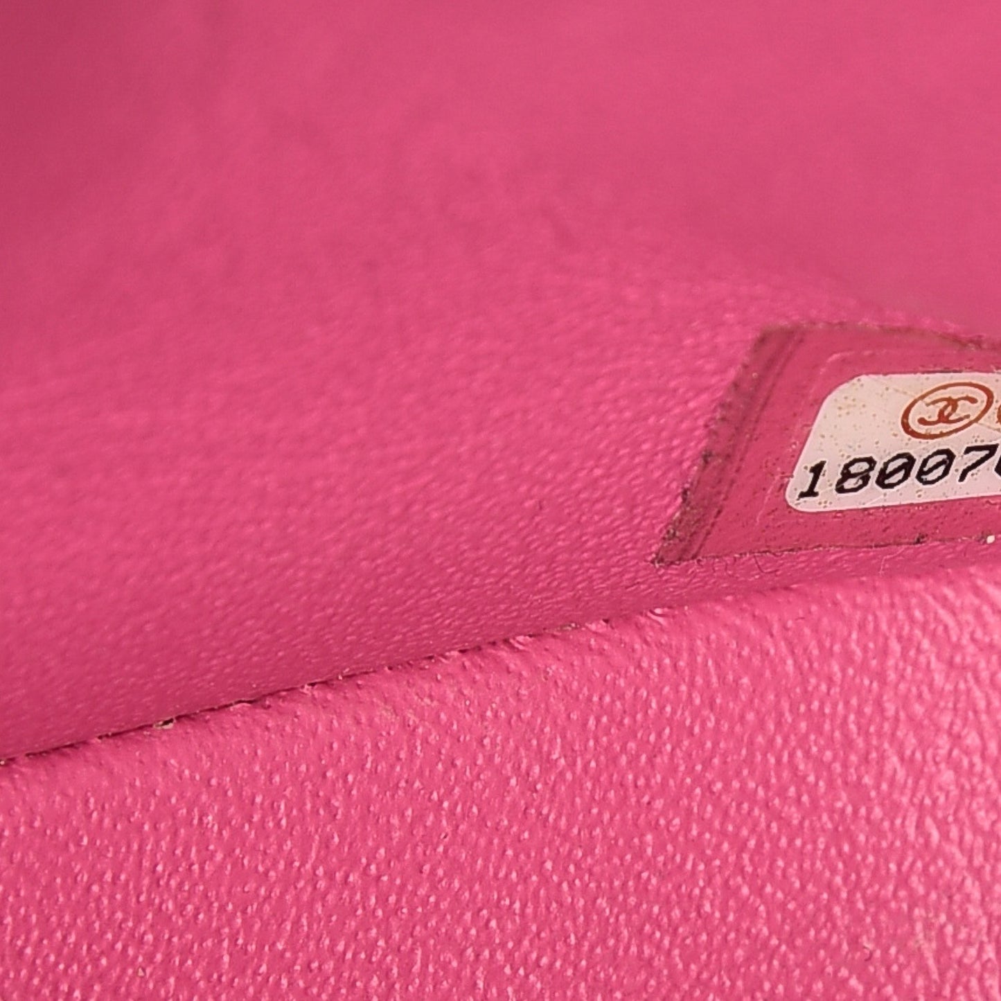 Iridescent Caviar Quilted Mini Square Flap Hot Pink