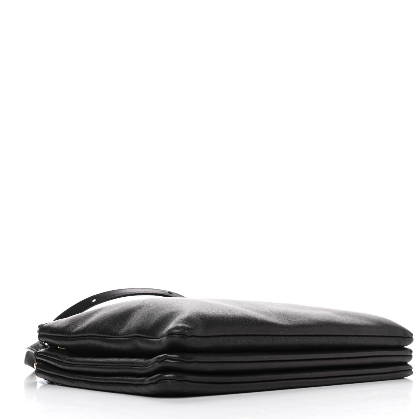 Goatskin Large Trio Crossbody Bag Black