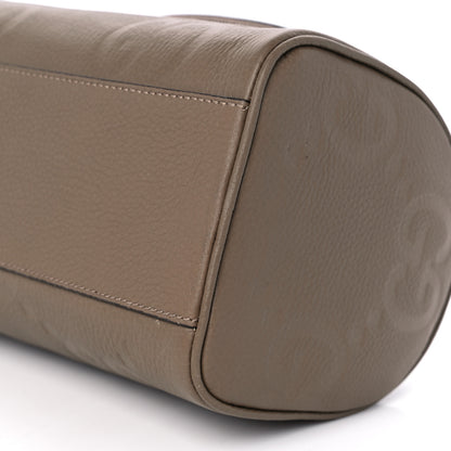 Gucci Piuma Calfskin Jumbo GG Embossed Small Toiletry Case Good Taupe 8 of 8