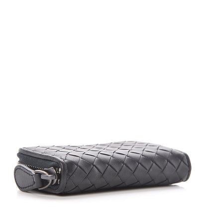 Bottega Veneta Nappa Intrecciato Zip Around Card Holder Black 4 of 8