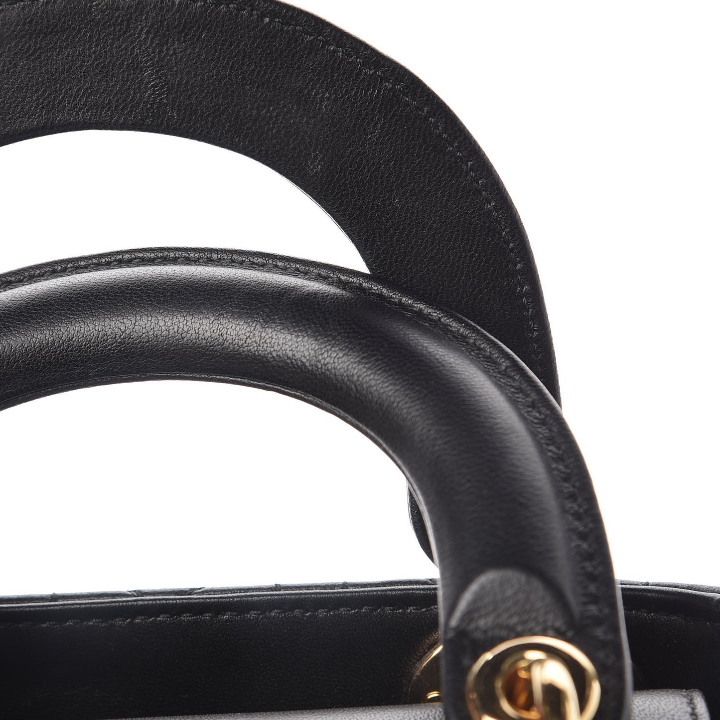 Lambskin Cannage Mini Lady Dior Black