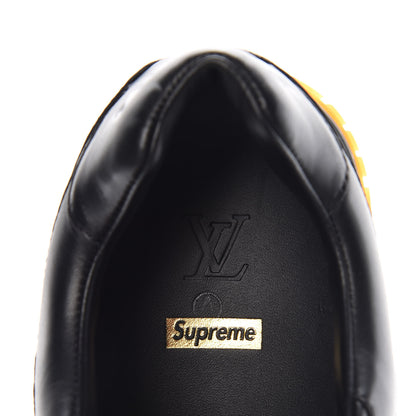 Louis Vuitton X SUPREME Calfskin Run Away Sneakers 7.5 Black 7 of 9