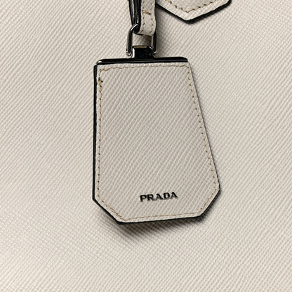 Prada Saffiano Cuir Twin Tote Talco 8 of 8