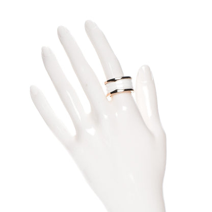 Bulgari 18K Rose Gold White Ceramic B.Zero1 Four-Band Ring 55 7.25 2 of 6