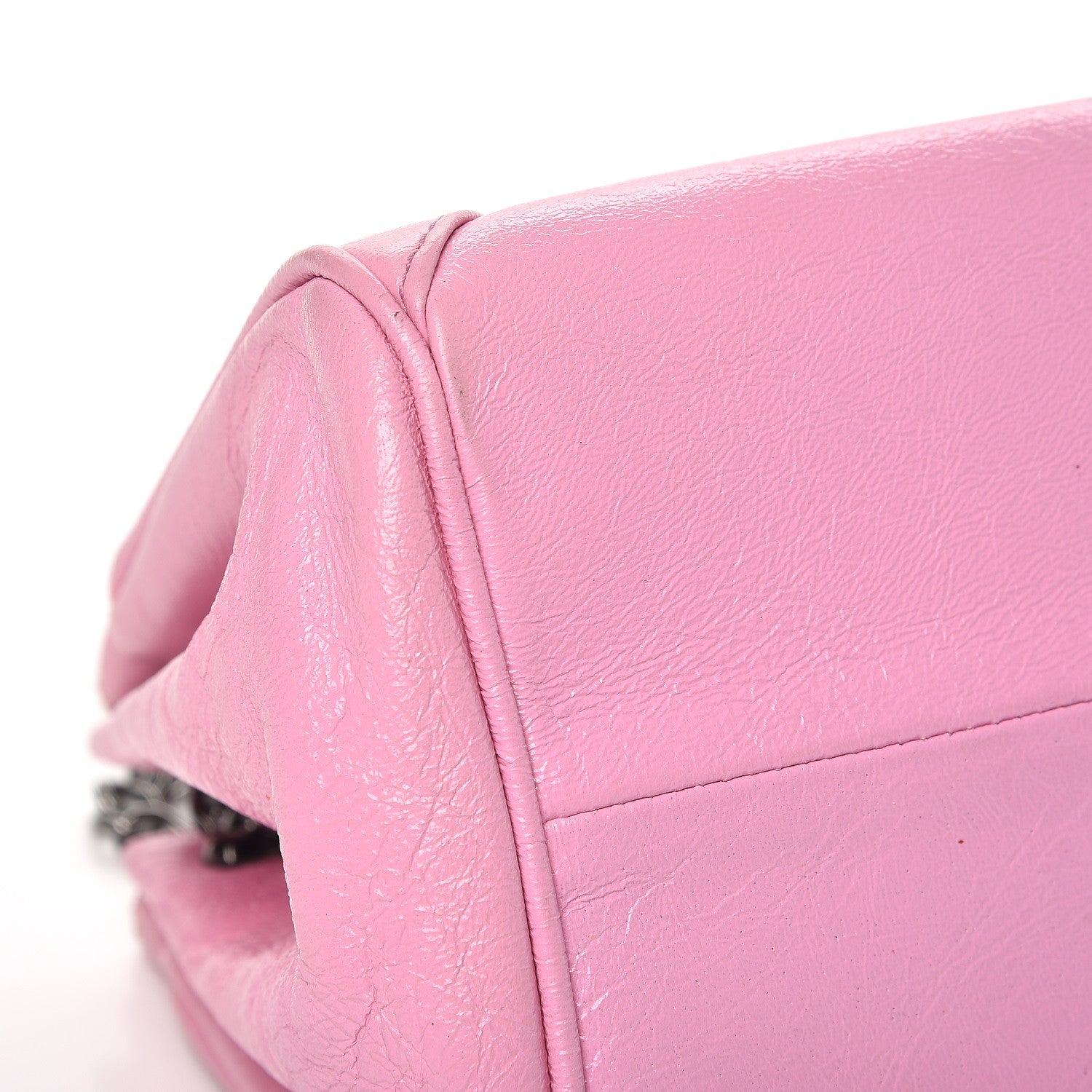 Chanel Glazed Calfskin Quilted Lucky Charms East West Accordion Flap Pink 9 of 12