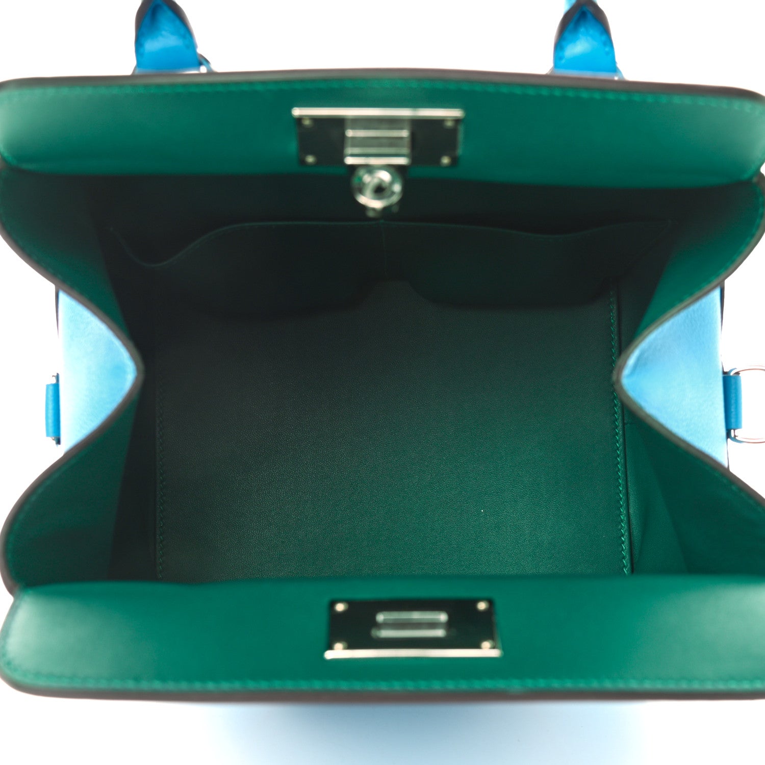 Hermes Evercolor Verso Toolbox 20 Bleu Zanzibar Malachite 5 of 8