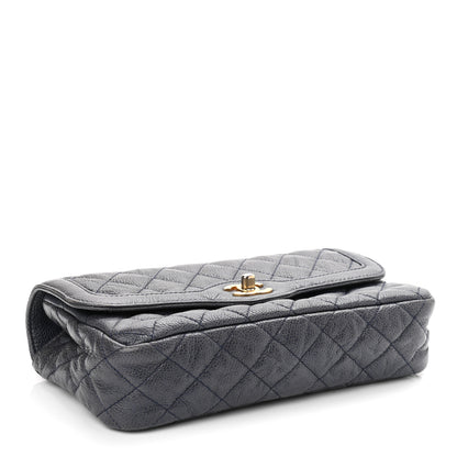 Chanel Crumpled Grained Calfskin Small Two Tone Flap Navy 4 of 10