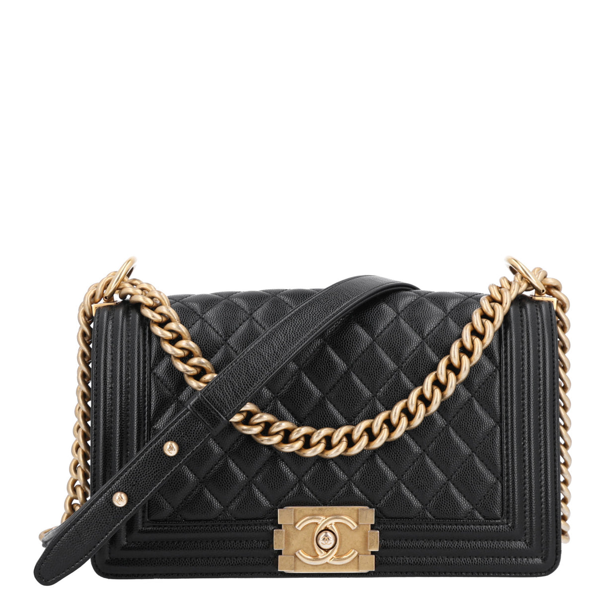 Chanel Caviar Quilted Medium Boy Flap Black 1 of 10