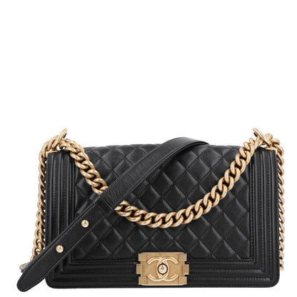 Chanel Caviar Quilted Medium Boy Flap Black 1 of 10