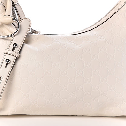 Gucci Guccissima Medium Icon Bit Hobo White 11 of 11