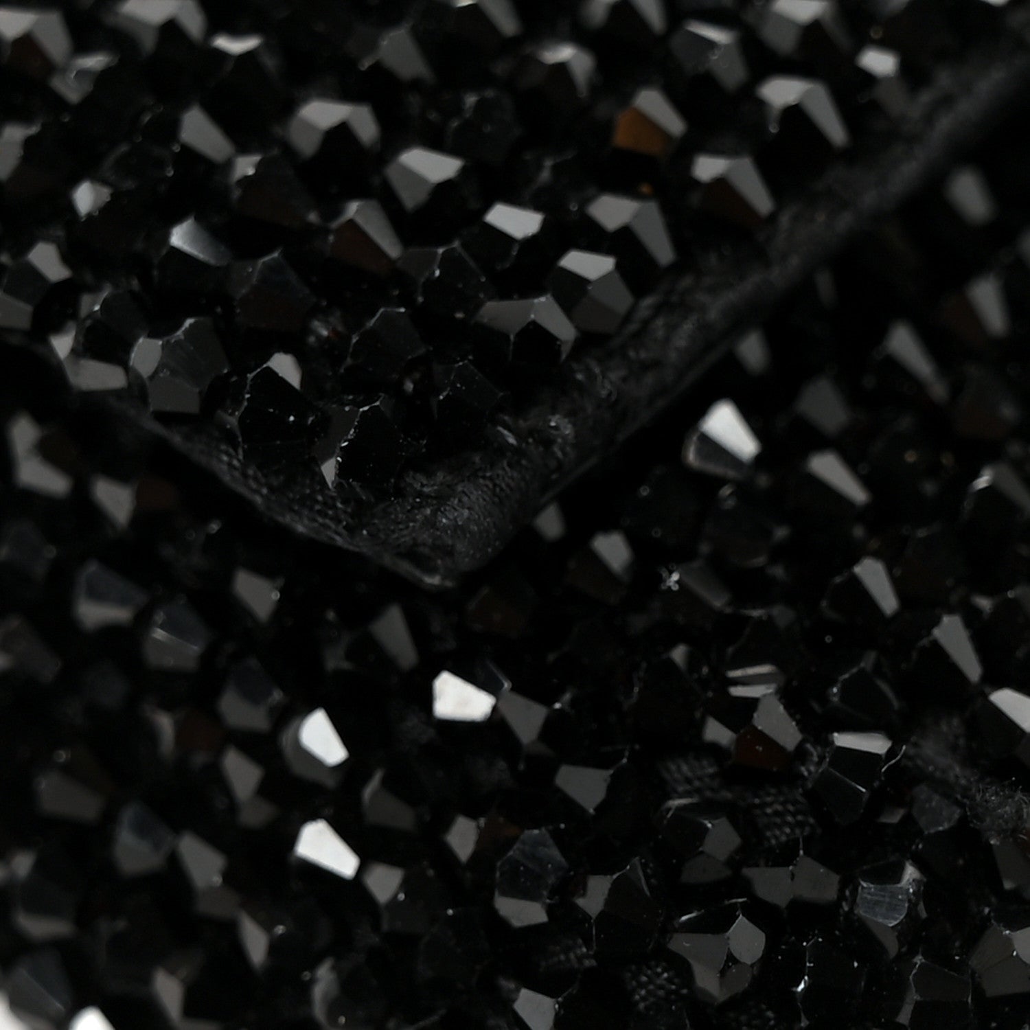 Fendi Crystal Vitello King Beaded Nano Baguette Charm Black 8 of 10