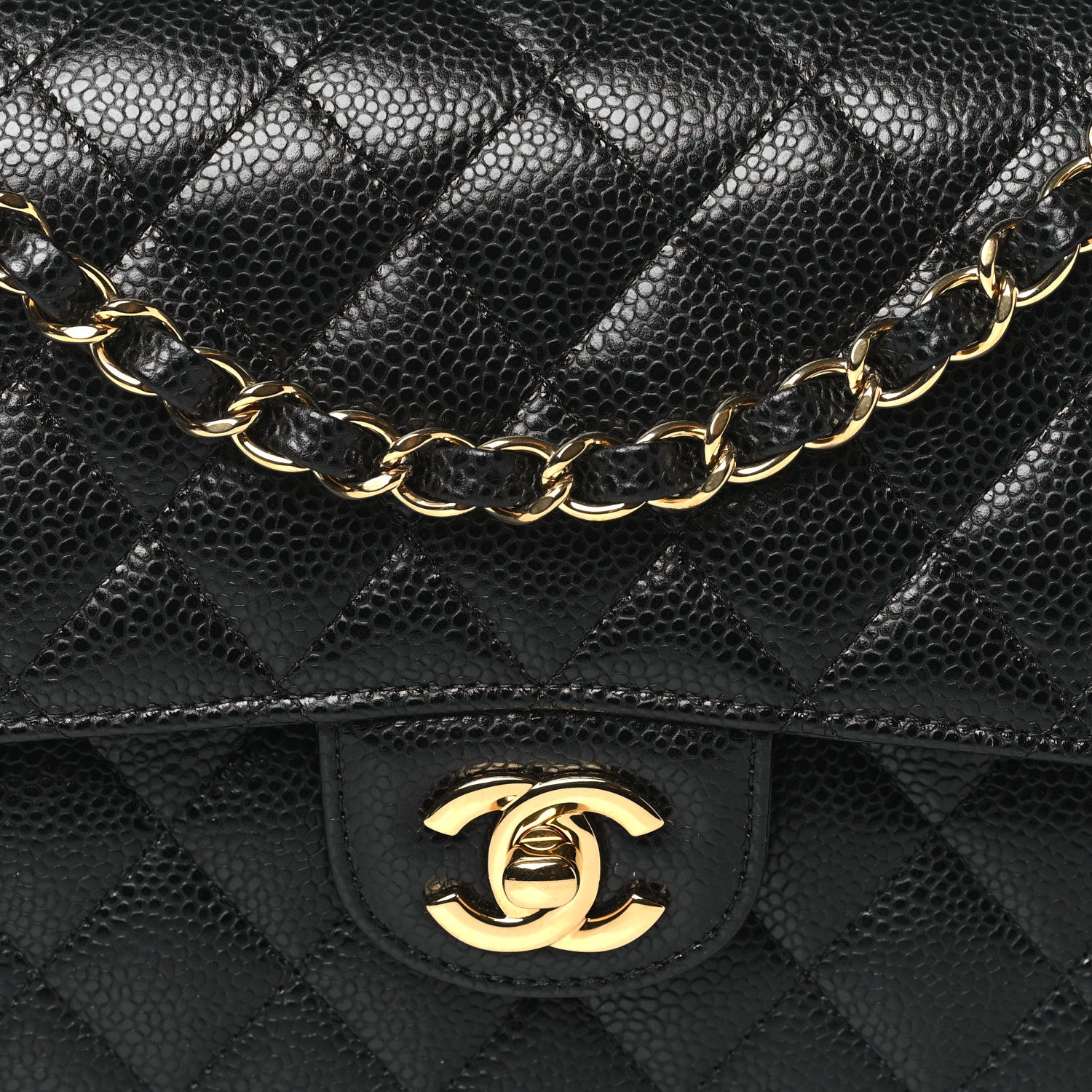 Chanel Caviar Quilted Medium Double Flap Black 8 of 11