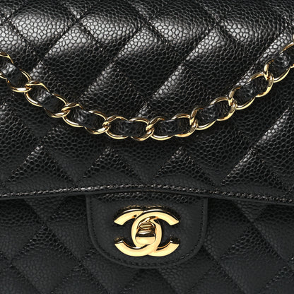 Chanel Caviar Quilted Medium Double Flap Black 8 of 11