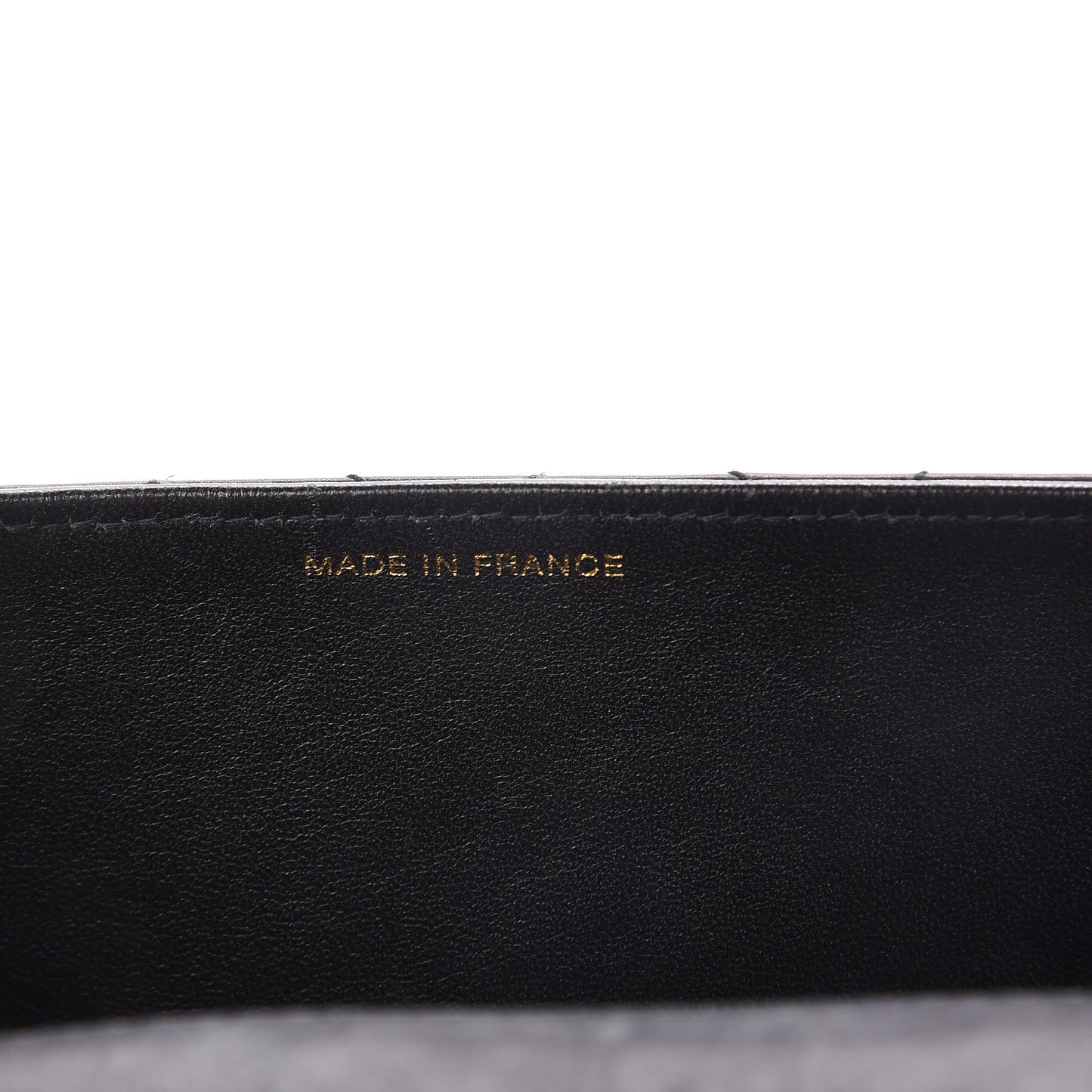 Calfskin Stitched Medium Single Flap Black